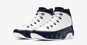 Nike Air Jordan 9 Hvid Navy 302370-145