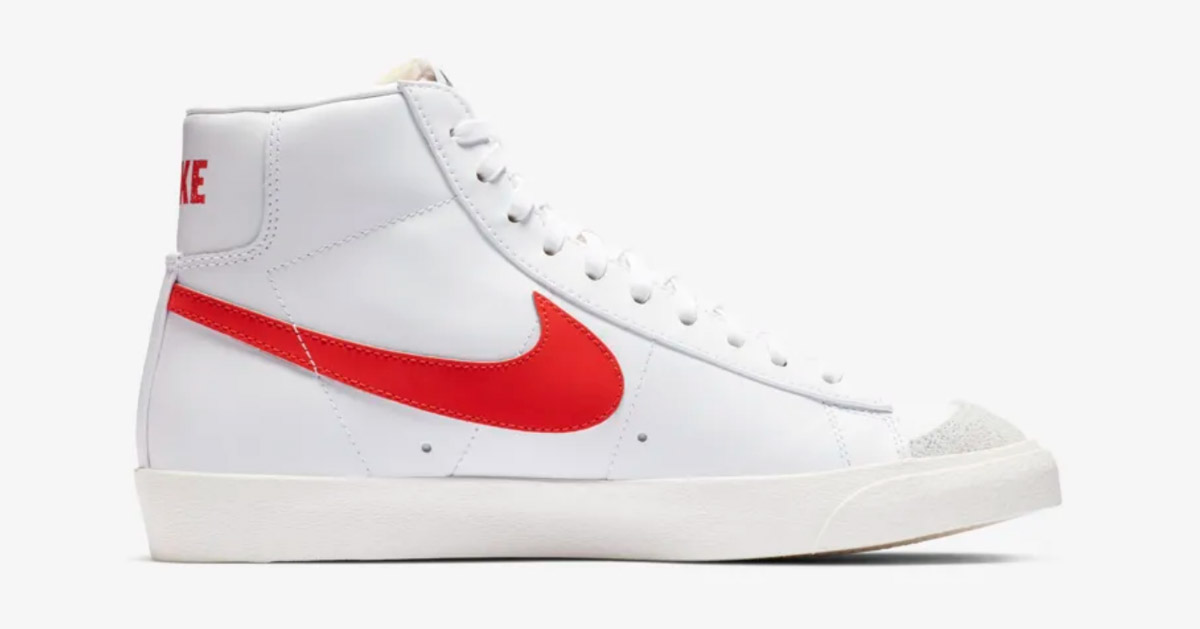 Nike Blazer Mid 77 Vintage Hvid Rød BQ6806-600