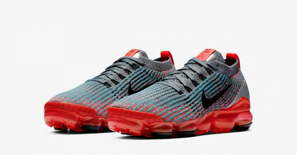 Nike Air VaporMax Flyknit 3 Rød Grå til Kvinder AJ6910-601