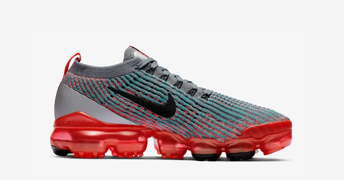 Nike Air VaporMax Flyknit 3 Rød Grå til Kvinder AJ6910-601