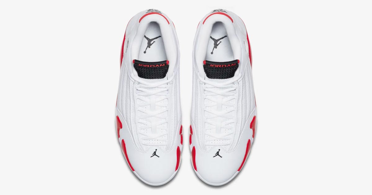 Nike Air Jordan 14 Hvid Rød 487471-100