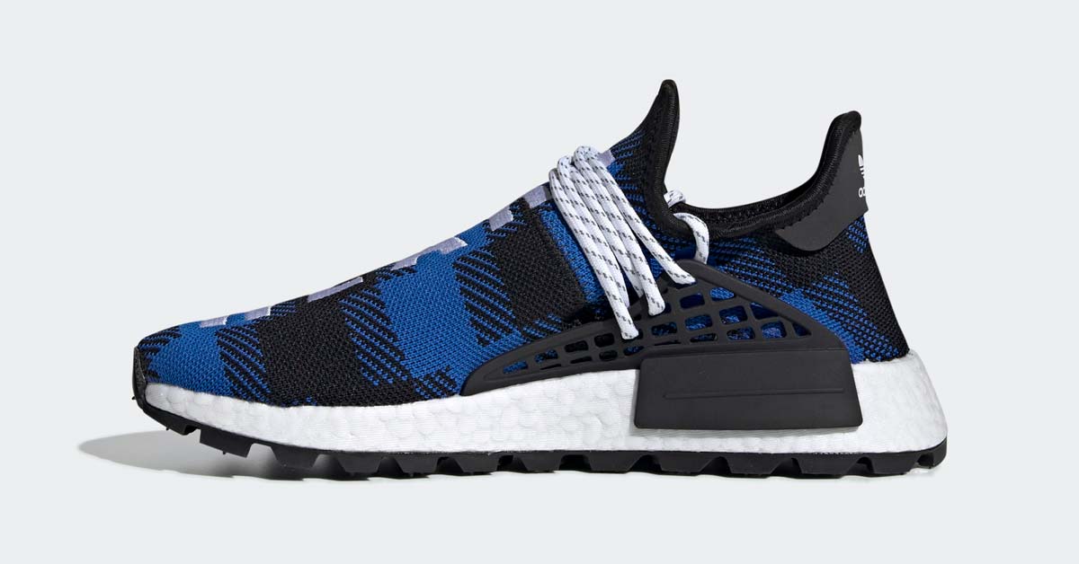 Pharrell Williams BBC x Adidas NMD Hu Blå EF7387