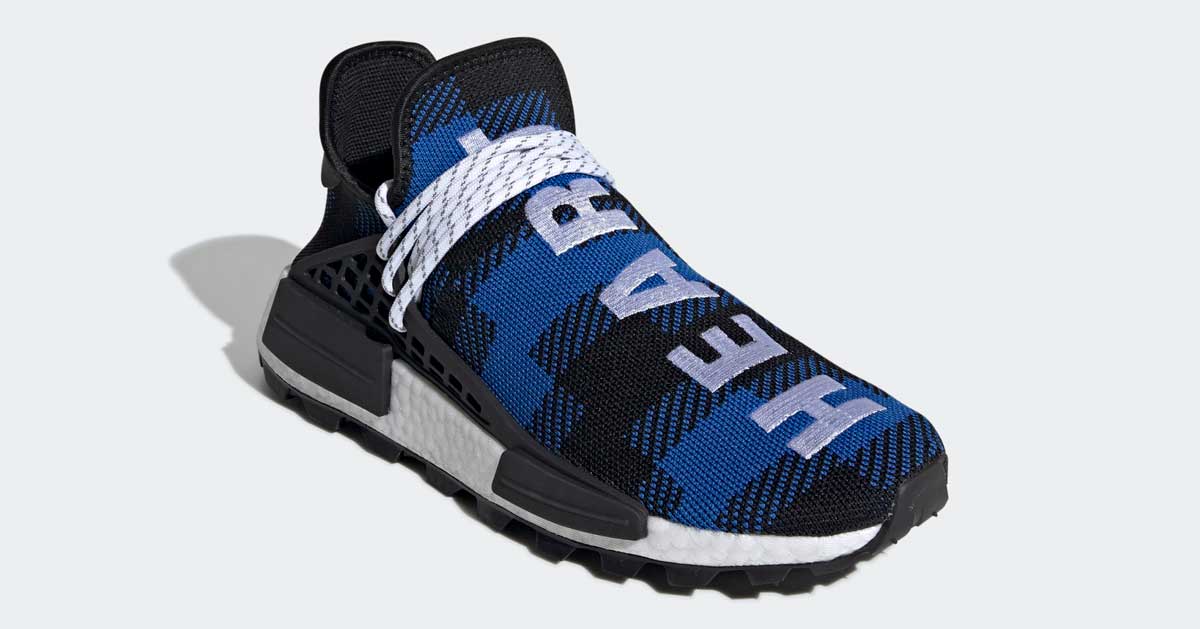 Pharrell Williams BBC x Adidas NMD Hu Blå EF7387