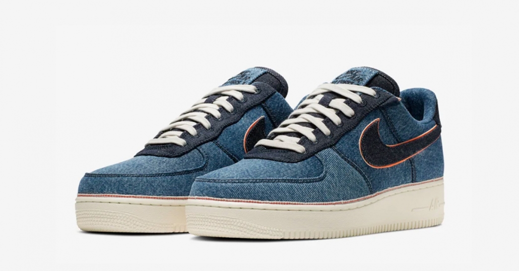 Stonewash blue store air force 1