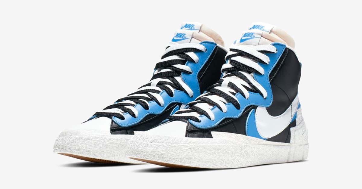 Sacai x Nike Blazer Mid Sort Blå