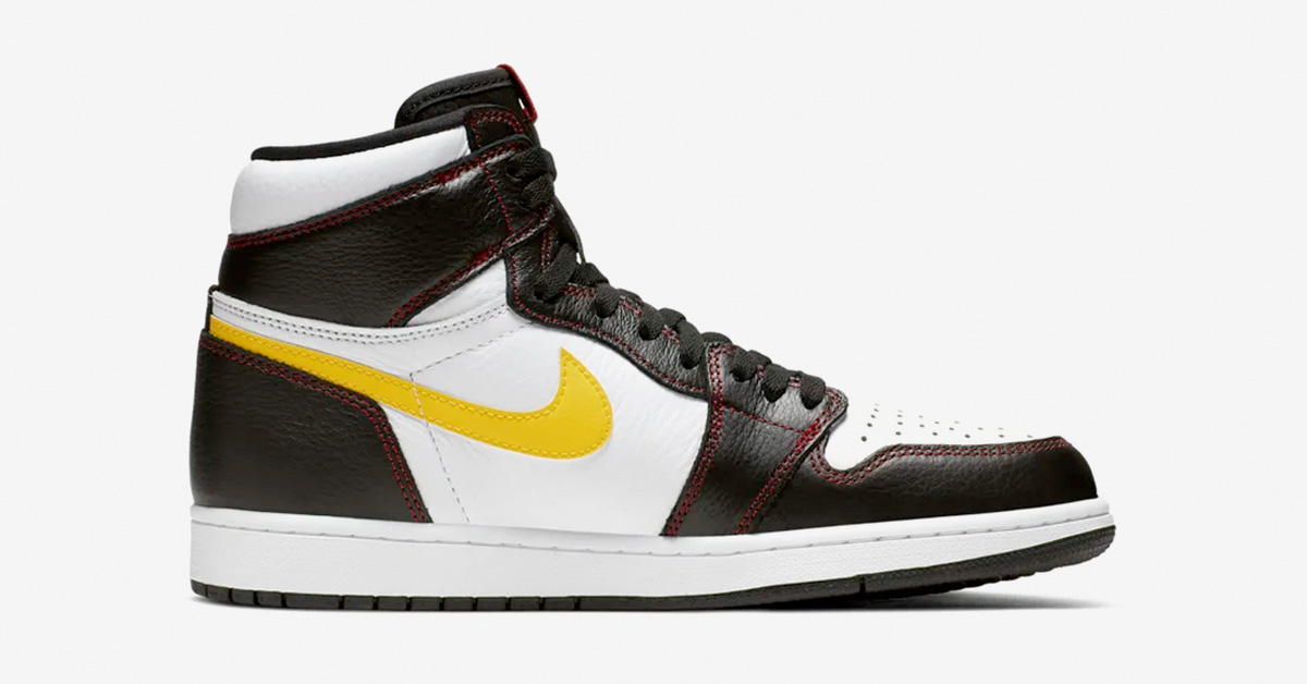 Nike Air Jordan 1 Defiant gul swoosh