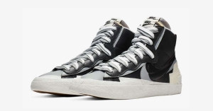 Sacai x Nike Blazer Mid Black Wolf Grey BV0072-002