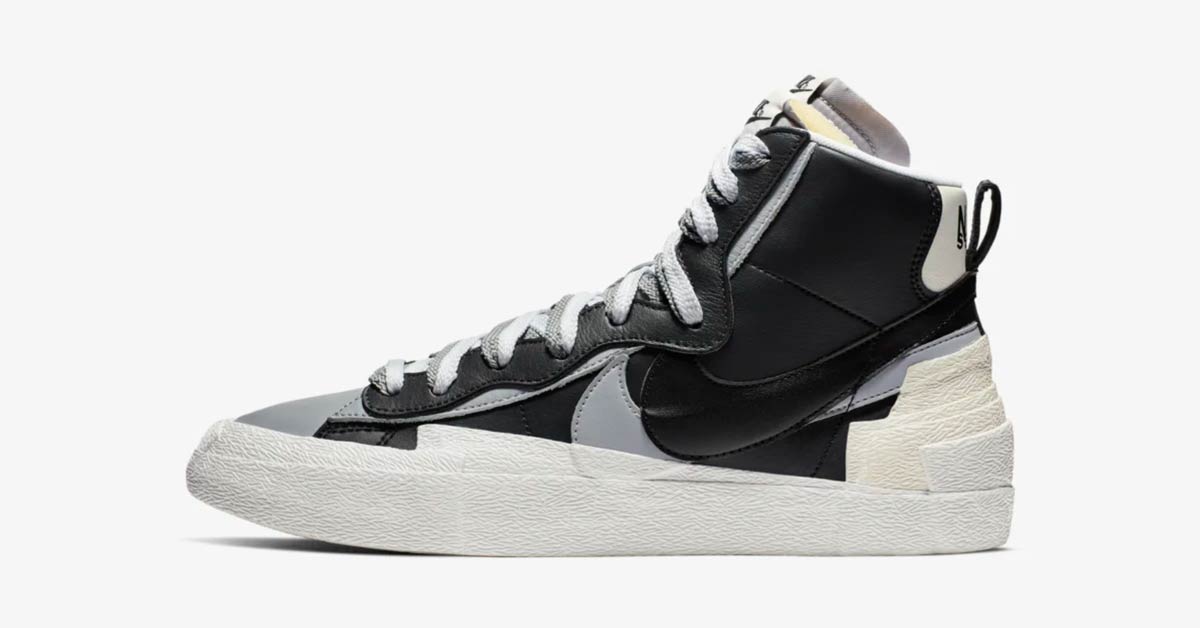 Sacai x Nike Blazer Mid Black Wolf Grey BV0072-002