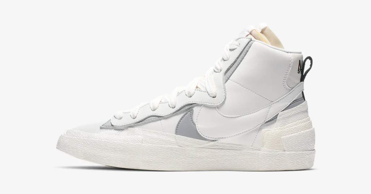 Sacai x Nike Blazer Mid White Wolf Grey BV0072-100