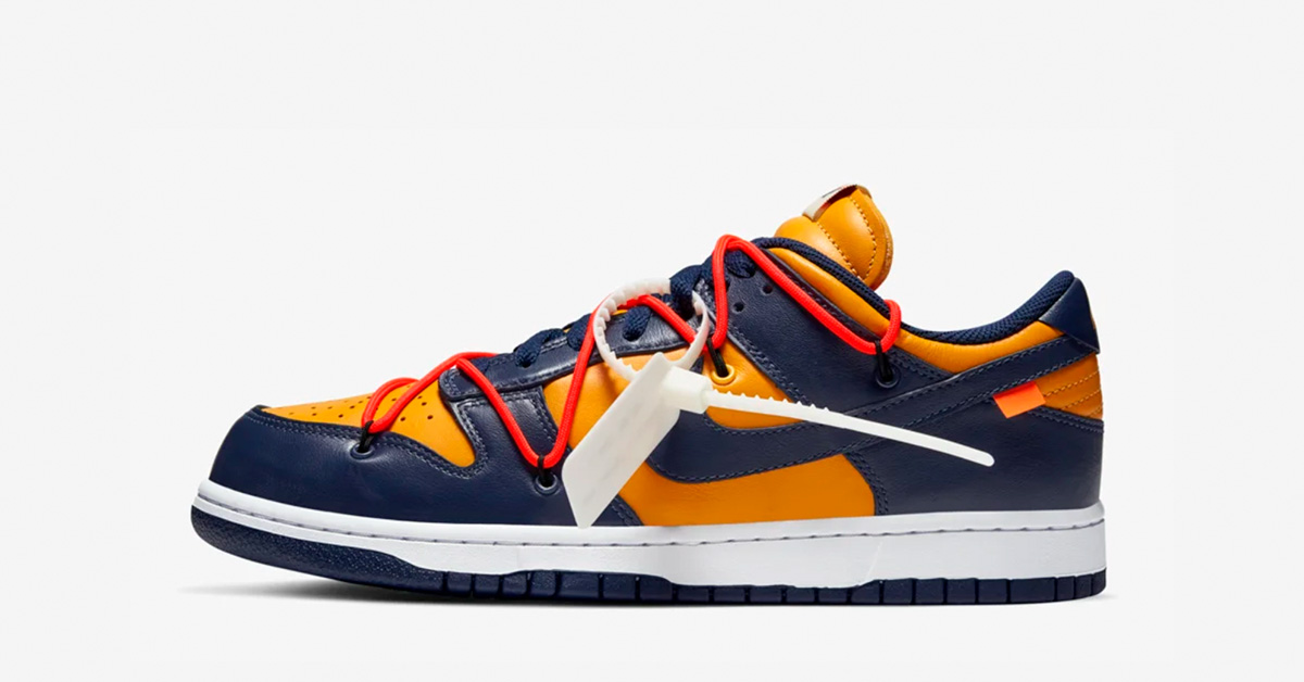 Off-White x Nike SB Dunk Low Orange Blå