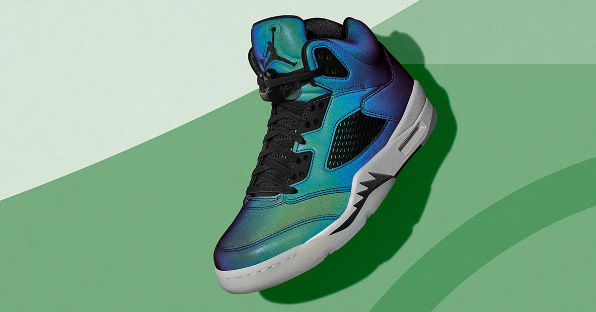 Nike Air Jordan 5 Iridescent Oil Grey til Kvinder