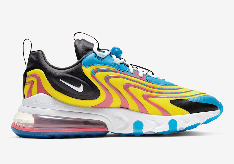 Nike Air Max 270 React Engineered Gul Blå CD0113-400