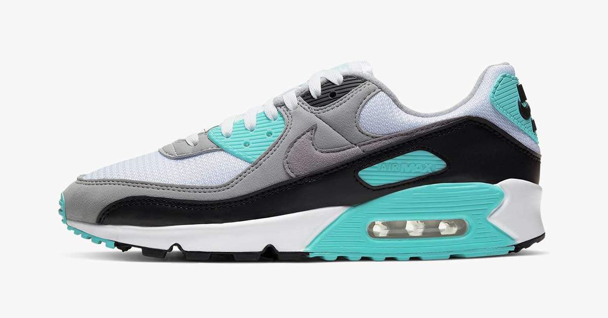 Nike Air Max 90 Hvid Tyrkis CD0881-100