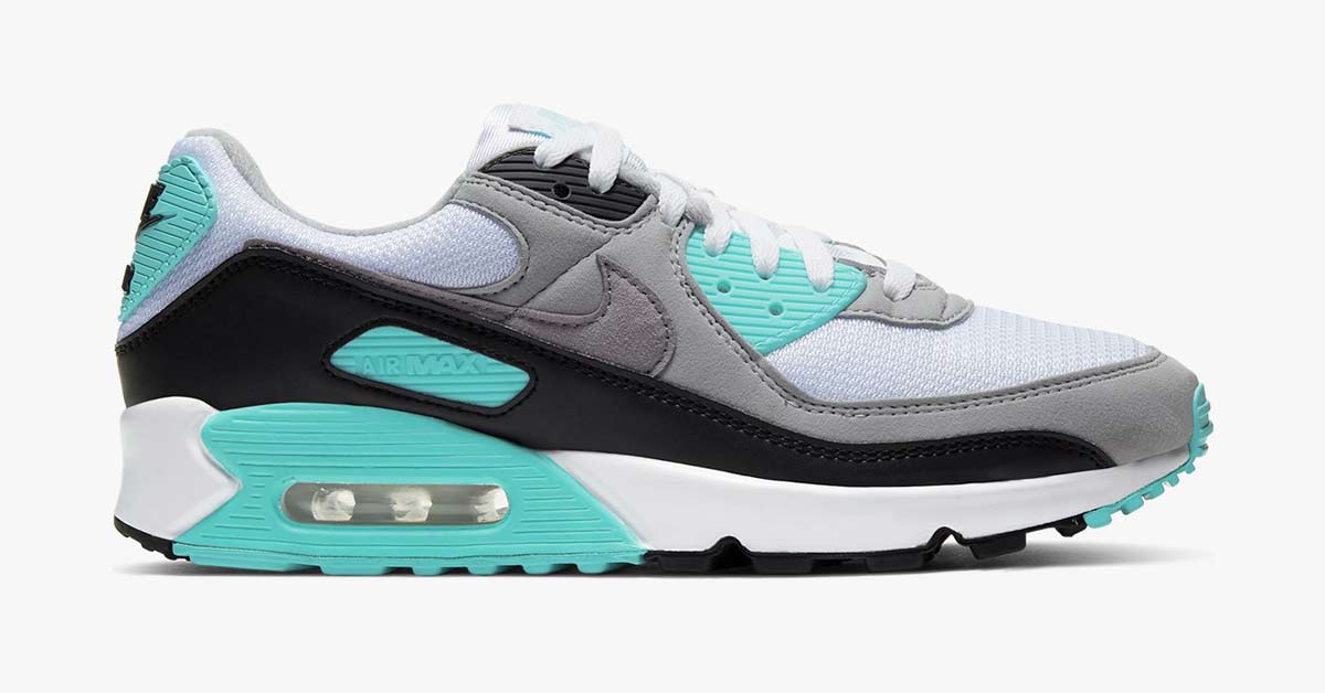 Nike Air Max 90 Hvid Tyrkis CD0881-100