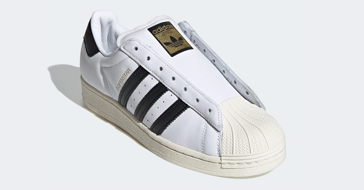 Adidas Superstar Laceless Hvid Sort FV3017