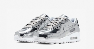 Nike Air Max 90 Sølv til Kvinder CQ6639-001