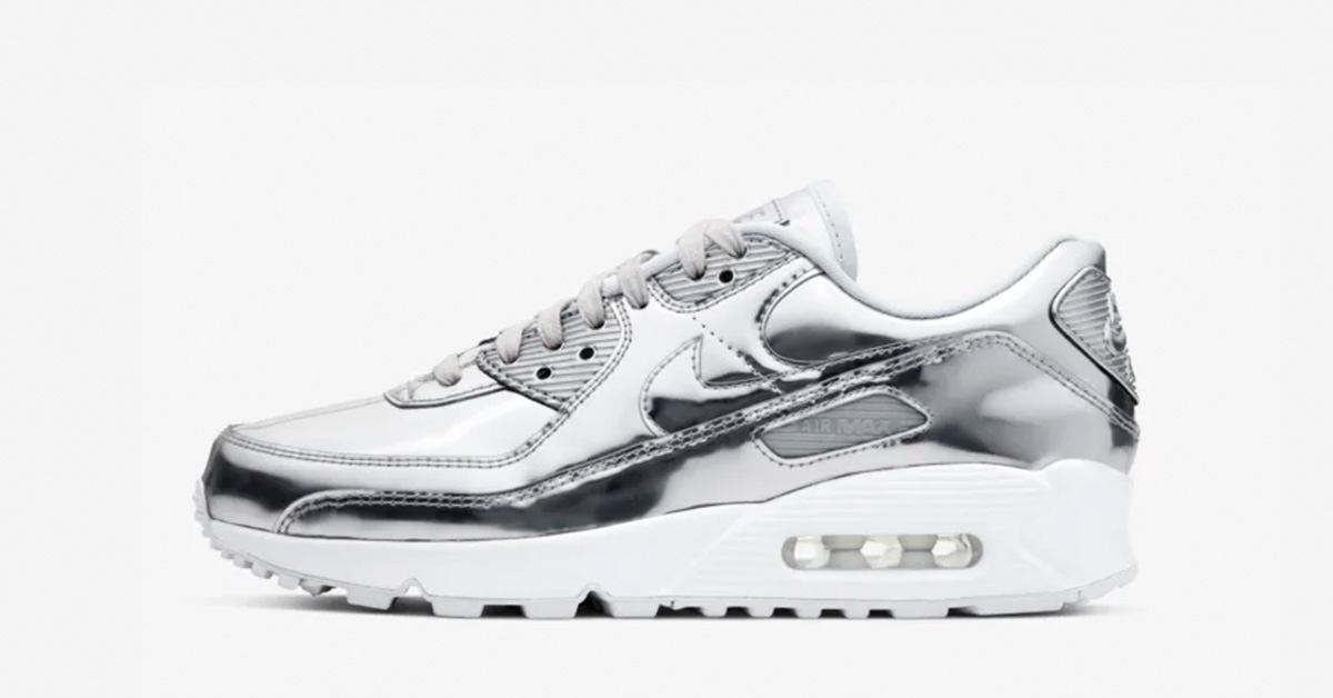 Nike Air Max 90 Sølv til Kvinder CQ6639-001