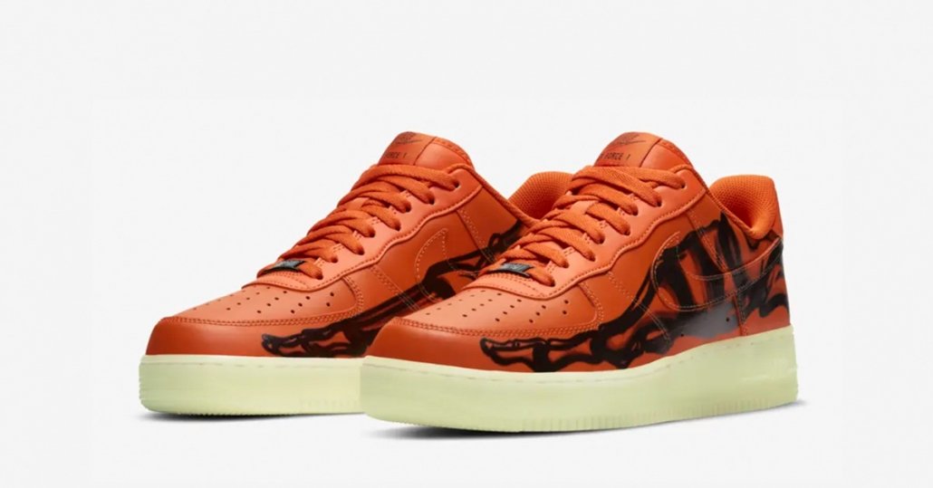 Nike Air Force 1 Low Skeleton Orange CU8067-800