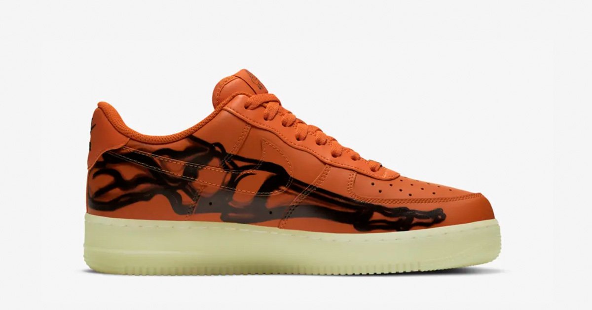 Nike Air Force 1 Low Skeleton Orange CU8067-800