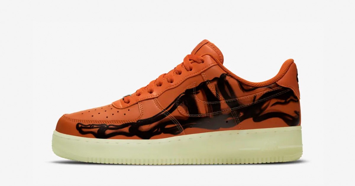 Nike Air Force 1 Low Skeleton Orange CU8067-800