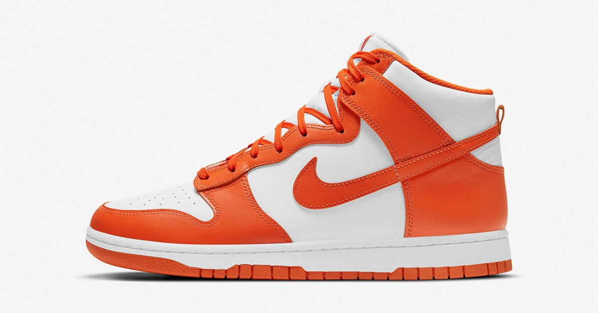 Nike Dunk High Hvid Orange