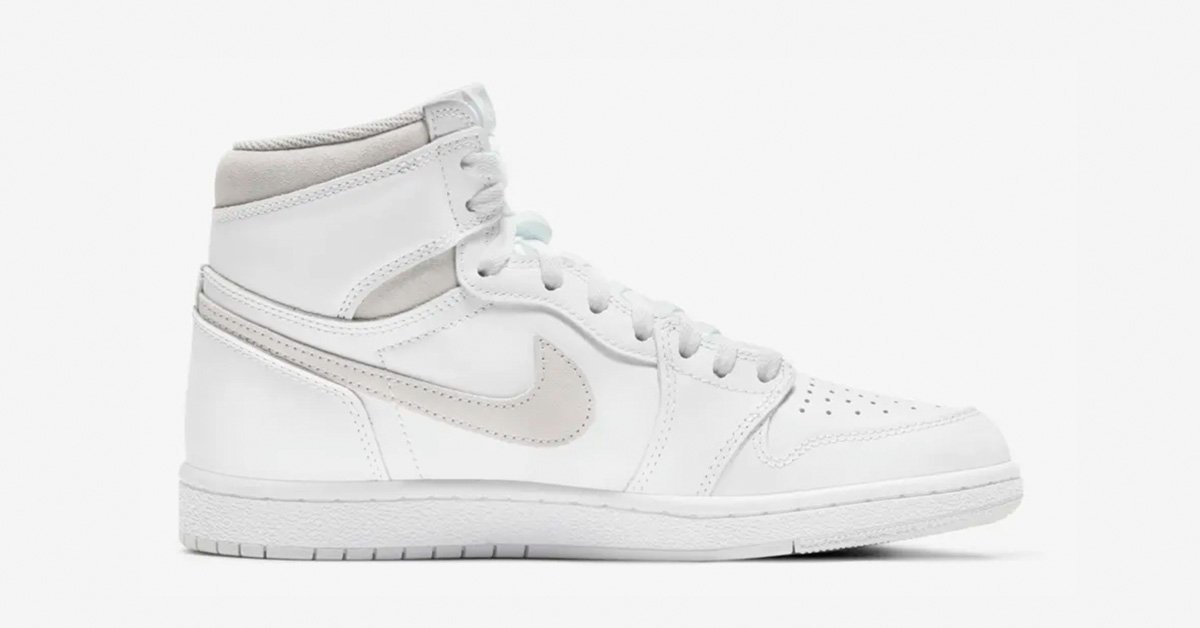 Nike Air Jordan 1 High Hvid Grå