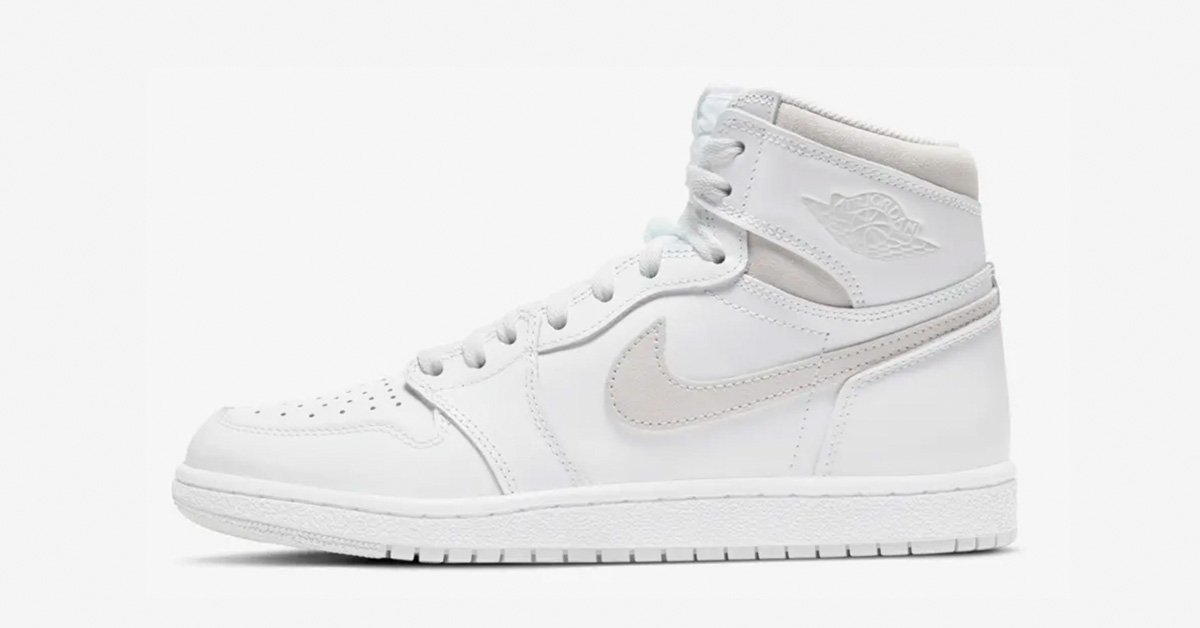 Nike Air Jordan 1 High Hvid Grå