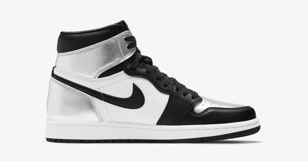 Nike Air Jordan 1 High Silver Toe til Kvinder