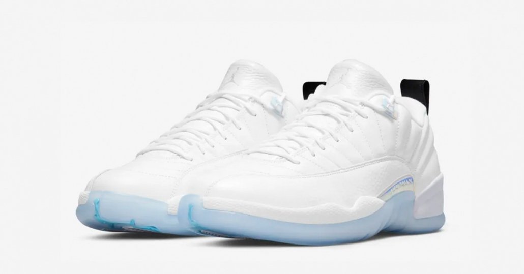 Nike Air Jordan 12 Low Hvid Lyseblå