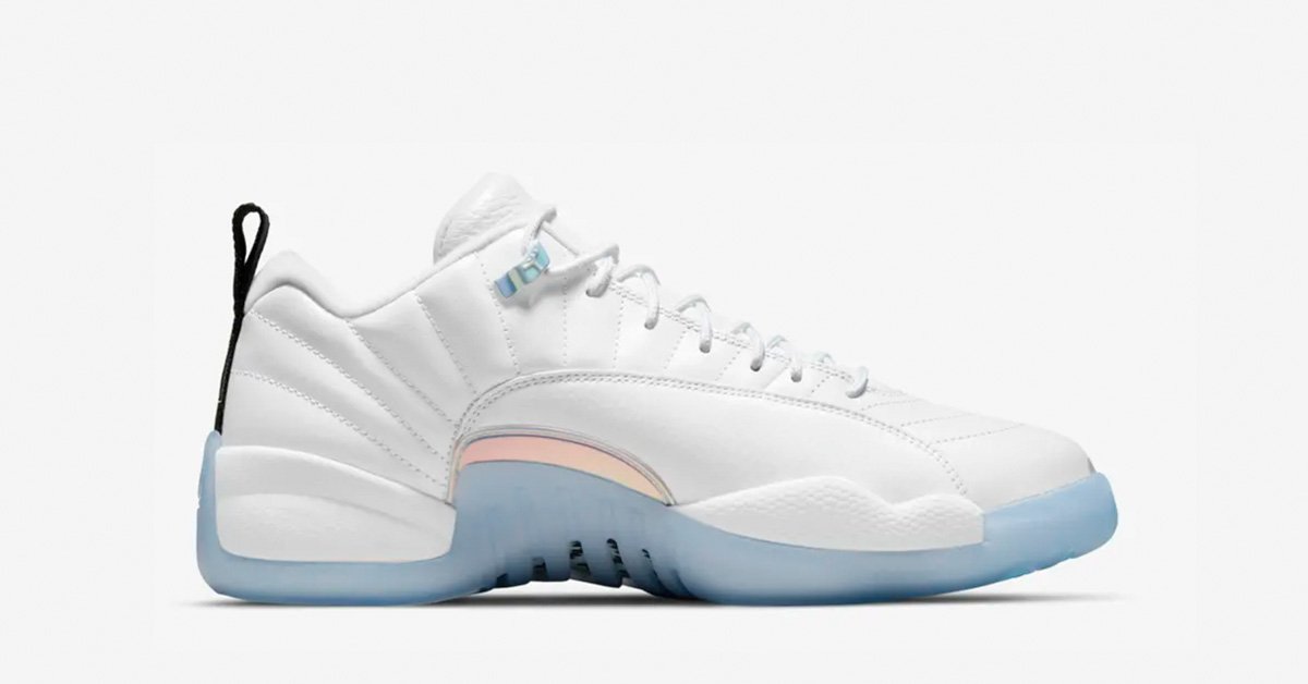 Nike Air Jordan 12 Low Hvid Lyseblå