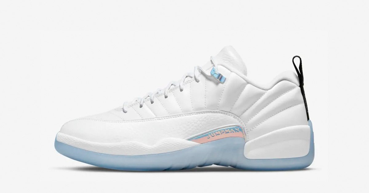 Nike Air Jordan 12 Low Hvid Lyseblå