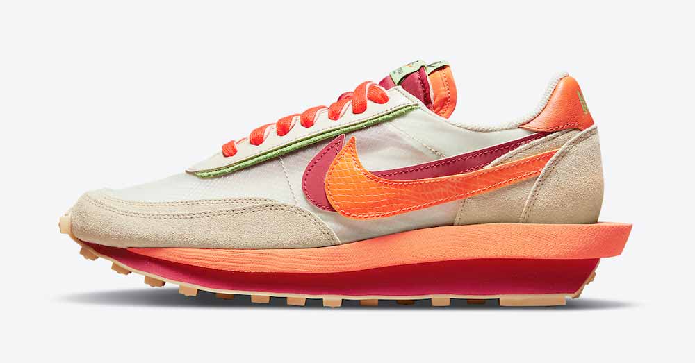 Clot x Sacai x Nike LDWaffle Orange DH1347-100