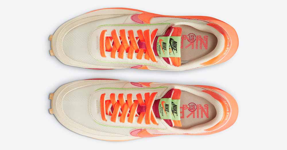 Clot x Sacai x Nike LDWaffle Orange DH1347-100