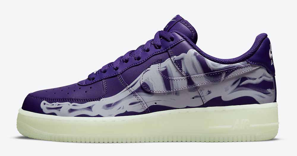 Nike Air Force 1 Purple Skeleton CU8067-500