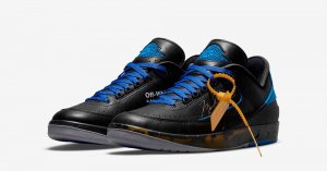 Off-White x Nike Air Jordan 2 Black Varsity Royal DJ4375-004