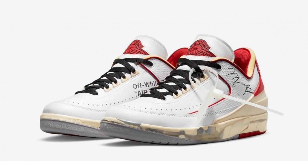 Off-White x Nike Air Jordan 2 White Varsity Red DJ4375-106