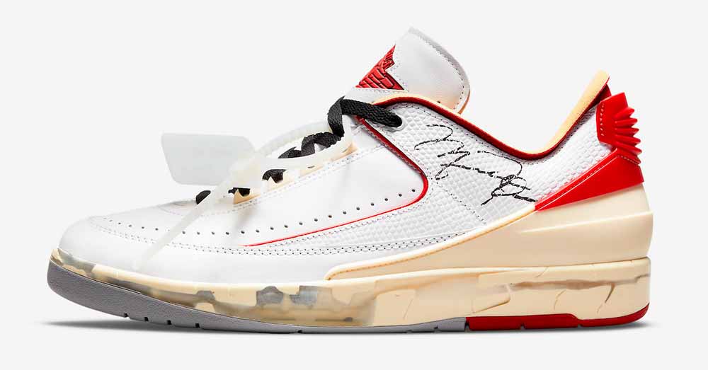 Off-White x Nike Air Jordan 2 White Varsity Red DJ4375-106