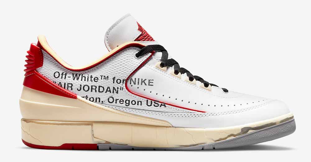 Off-White x Nike Air Jordan 2 White Varsity Red DJ4375-106