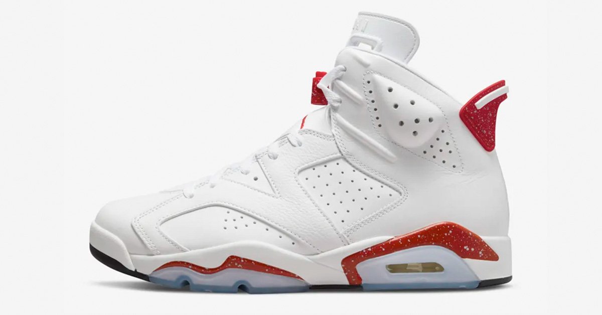 Nike Air Jordan 6 Hvid Rød CT8529-162