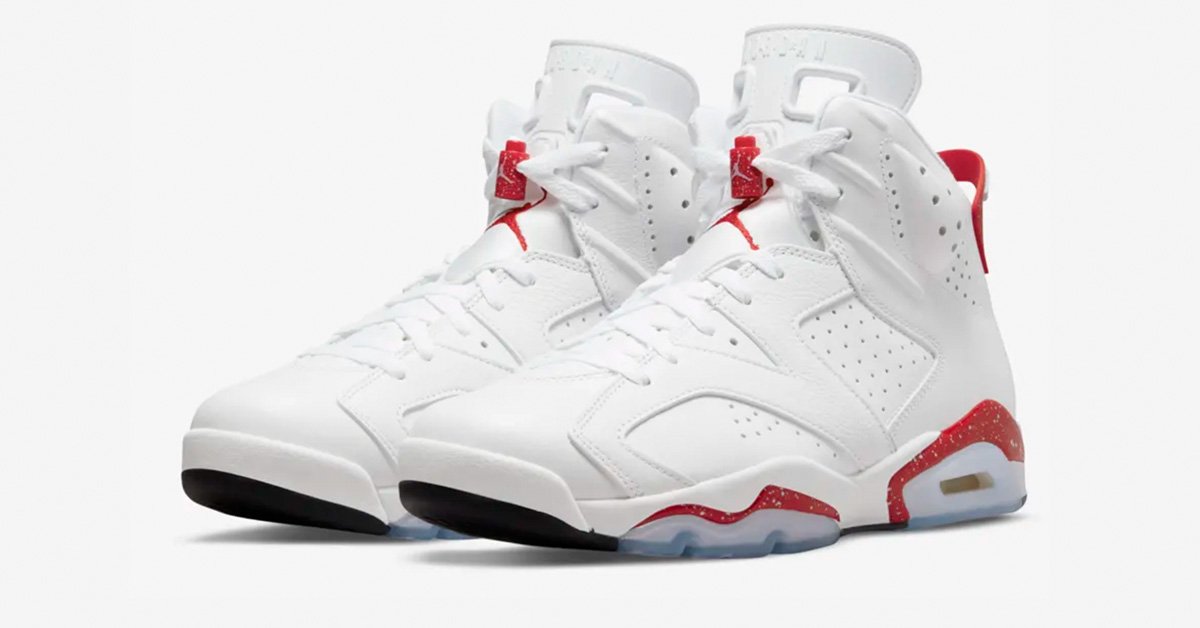 Nike Air Jordan 6 Hvid Rød CT8529-162