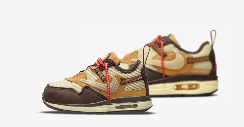 Travis Scott x Nike Air Max 1 Brun til Børn