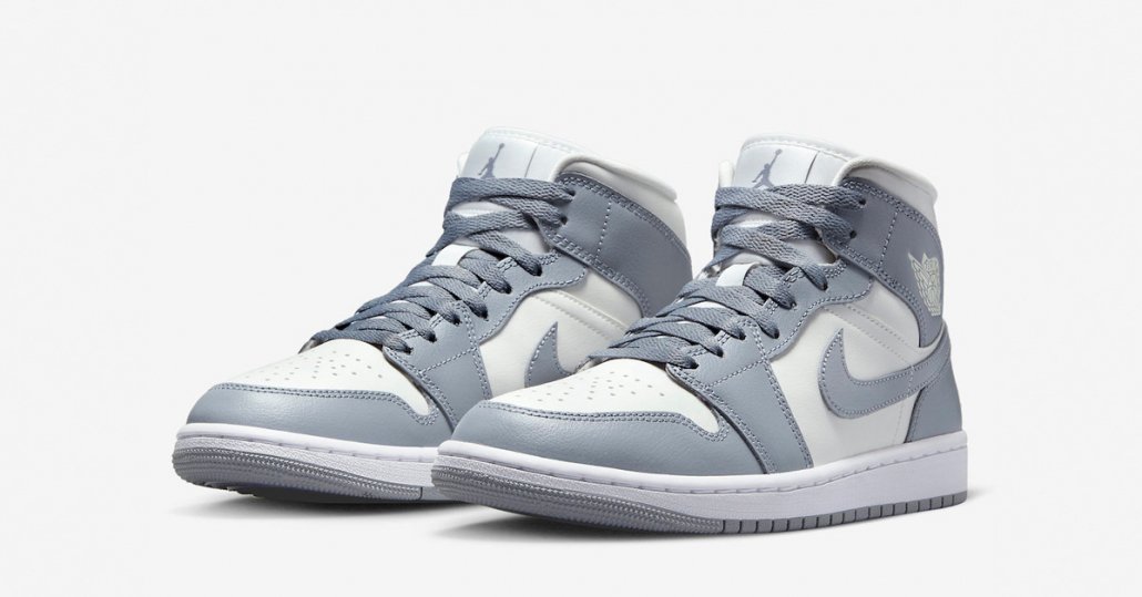 Nike Air Jordan 1 Mid Grå Hvid BQ6472-115