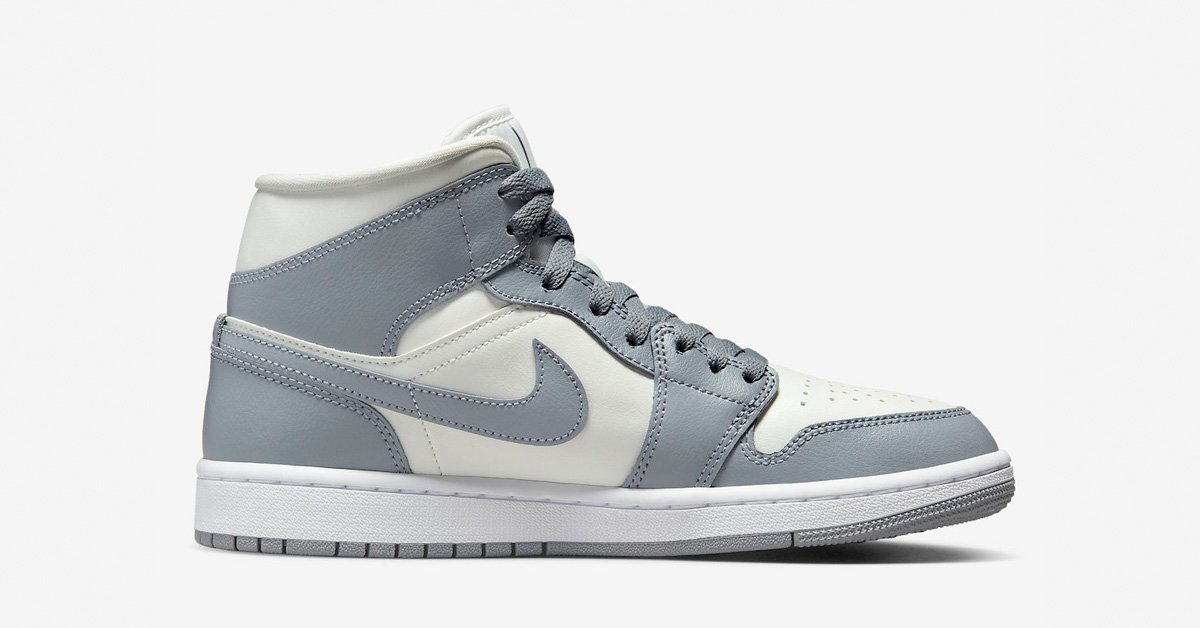 Nike Air Jordan 1 Mid Grå Hvid BQ6472-115