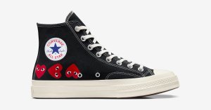 Sorte Comme des Garçons PLAY x Converse Chuck 70 High A08147C