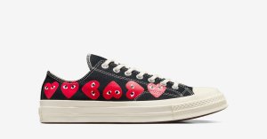 Sorte Comme des Garçons PLAY x Converse Chuck 70 Low A08149C