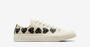 Hvide Comme des Garçons PLAY x Converse Chuck 70 Low A08150C