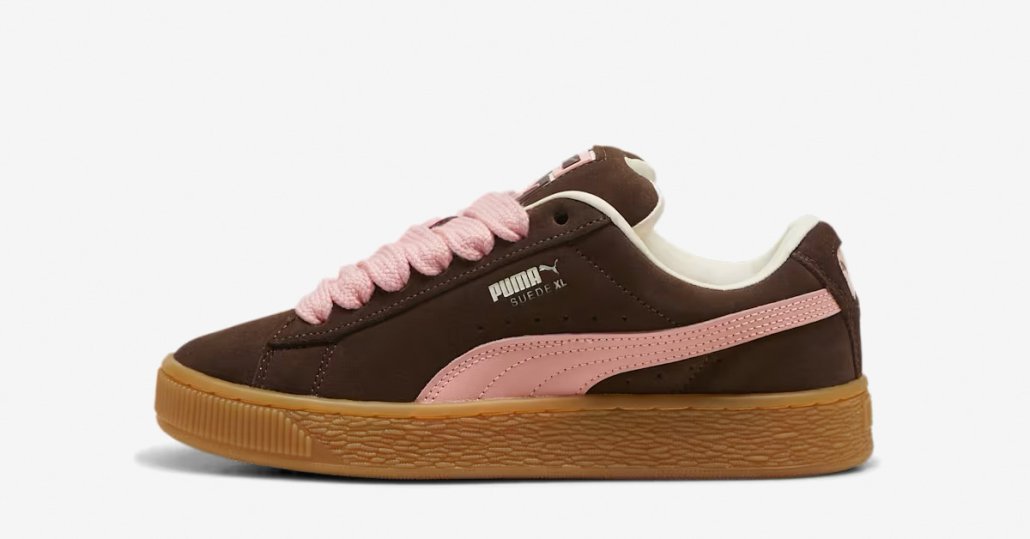 Brune og pink Puma Suede XL 397648-14