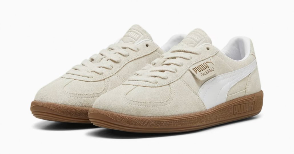 Beige og Hvide Puma Palermo 396464-11