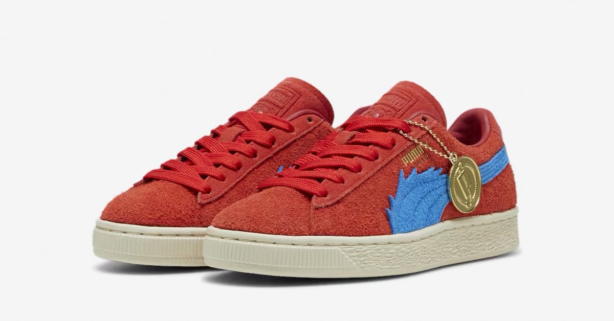 Røde og blå One Piece x Puma Suede 396520-01