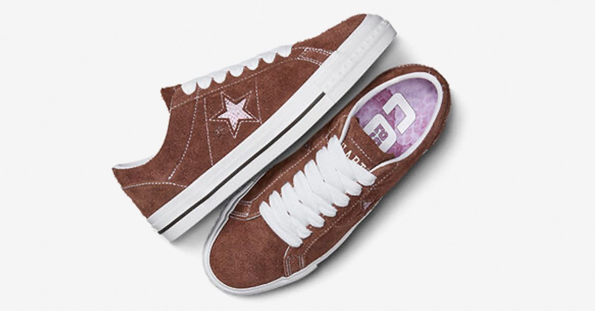 Nærbillede af Quartersnacks x Converse CONS One Star Pro A09554C's unikke detaljer